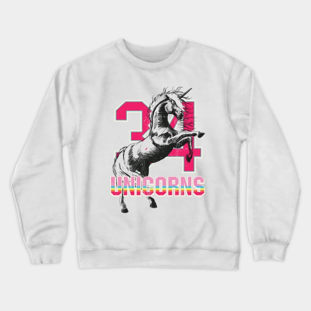 Unicorns 34 Crewneck Sweatshirt by roshymun